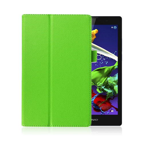 Gaarder Lenovo Ideatab A8-50 A5500 Nahkakotelo Standillä - Vihreä