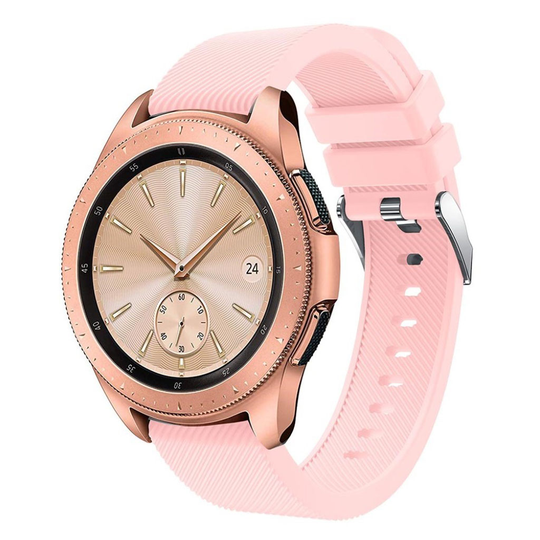 Samsung Galaxy Watch (42mm) kudottu pintainen silikooni muovinen kellon vaihto ranneke - Pinkki