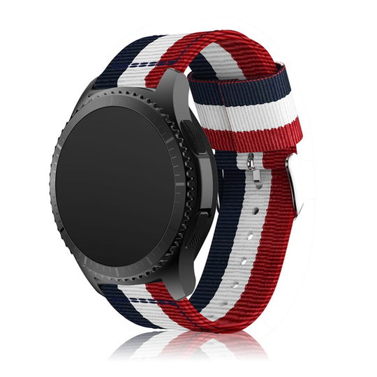 Samsung Gear S3 värikäs ranneke - Tummansininen / Valkoinen / Punainen
