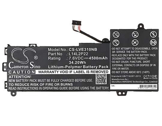 Lenovo E31 E31-70 E31-70-80KX0007GE akku 4500 mAh