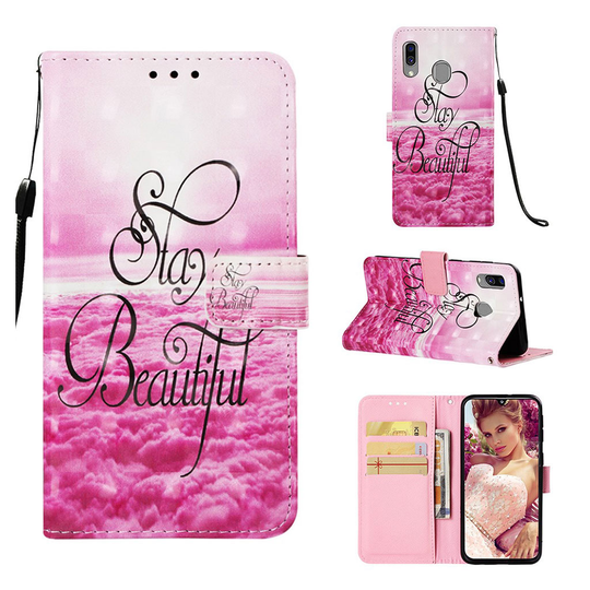 Samsung Galaxy A40 pattern leather case - Stay Beautiful