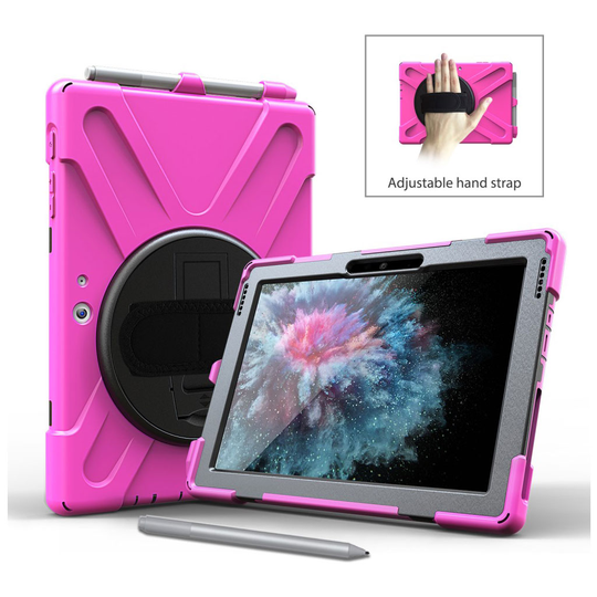 Microsoft Surface Go 10 X-Shape swivel combo suojakotelo - Rose