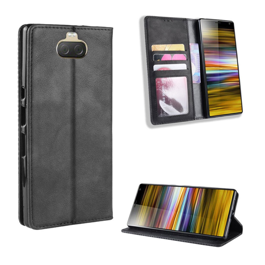 Sony Xperia 10 Plus vintage style case - Black