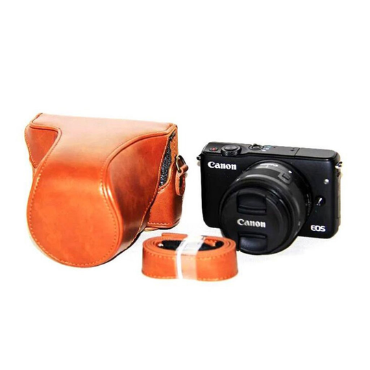 Canon EOSM, EOSM2 ja EOSM10 hihnallinen suojakotelo - Ruskea