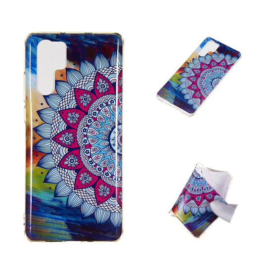 Huawei P30 Pro Hohtava kuvioitu suojakotelo - Värjätty Mandala