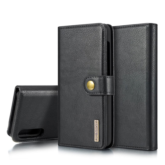 DG.MING Samsung Galaxy A50 2-in-1 Wallet kotelot - Musta