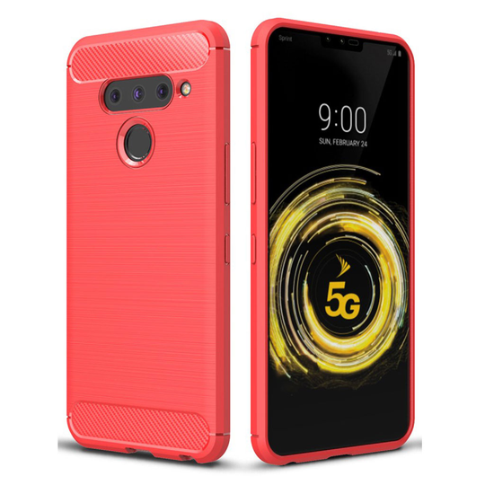 Carbon Flex LG V50 ThinQ kuoret - Punainen