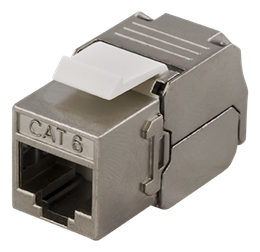 FTP Cat6 Keystone Liitin, Suojattu, 22-26AWG, "Tool-free"