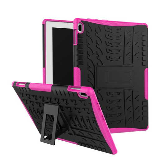 Lenovo Tab 4 10 Anti-Slip Rengas Kuvio Muovi ja TPU Hybriidi Suoja Jalkatuella - Ruusu