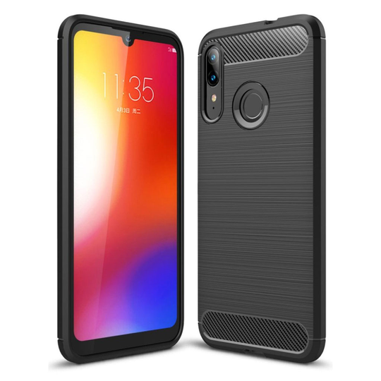 Carbon Flex Motorola Moto E6 Plus kuoret - Musta