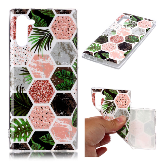Marble Samsung Galaxy Note 10 kuoret - Multi-Heksagon Kuvio
