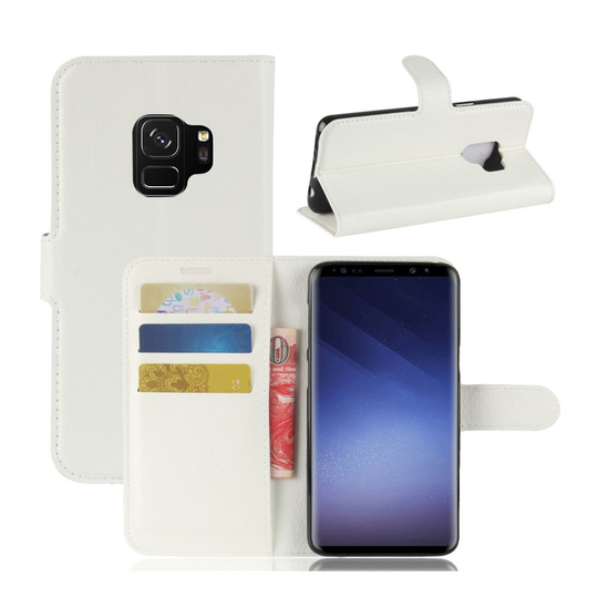 Samsung Galaxy S9 litsipintainen lompakkokotelo - Valkoinen