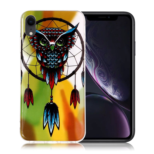 iPhone 9 Valoisa Kuviollinen Pehmeä Muovinen Takasuoja Kuori -Pöllö Unensieppaaja