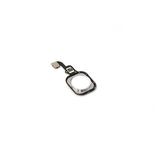 iPhone 6 / 6 Plus Kotinäppäin (Home Button) - Valkoinen hopea reunus