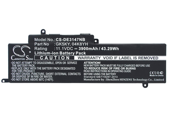 DELL Inspiron 11 3147 Inspiron 11 3147 3000 11.6 Inspiron 13 7347 akku 3900 mAh"