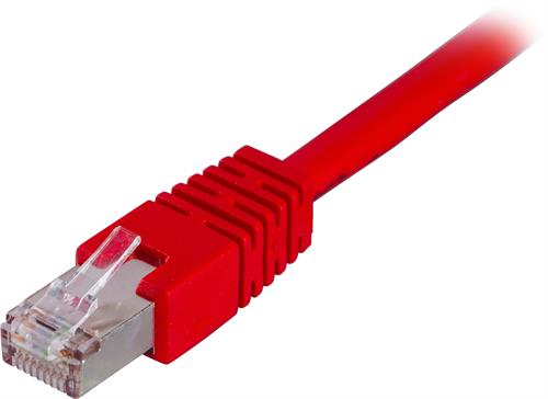 F/UTP Cat6 Laitekaapeli, 0,3m, 250MHz, Delta-serfitioitu, LSZH, Punainen
