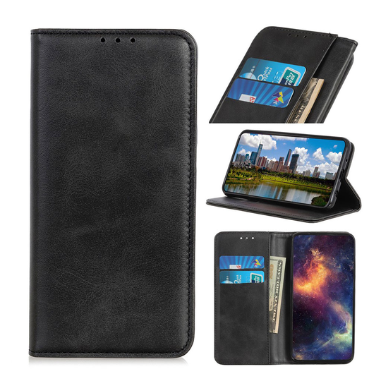 Samsung Galaxy A20e split leather case - Black