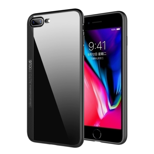 iPhone 7 Plus ja 8 Plus pudotuksenkestävä suojakuori - Musta