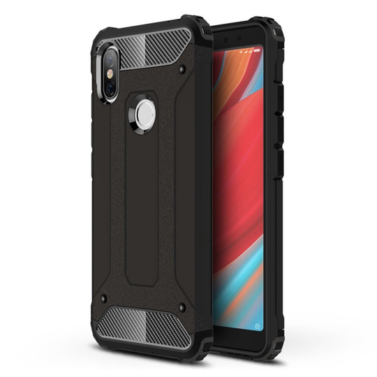 Xiaomi Redmi S2 Karu Pintainen Hybriidi Muovinen Takasuoja Kuori - Musta