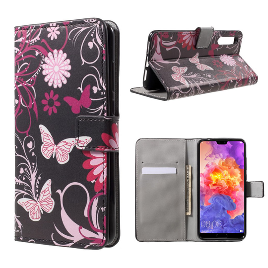Huawei P20 Pro ainutlaatuinen suojakotelo - Pinkit perhoset