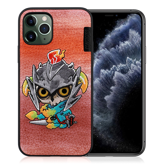 Nimmy Monster iPhone 11 Pro Embroidered Cover - Orange