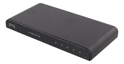 PRIME HDMI-jakaja, 1 Sisääntulo Ja 4 Ulostuloa, 4K, HDCP, 3D, Musta