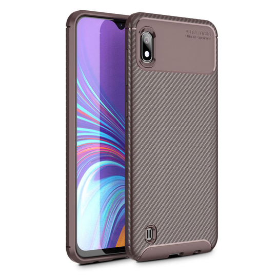 Carbon Shield Samsung Galaxy A10 kuoret - Ruskea