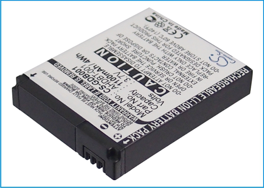 GoPro Hero AHDBT-001 yhteensopiva akku 1100 mAh