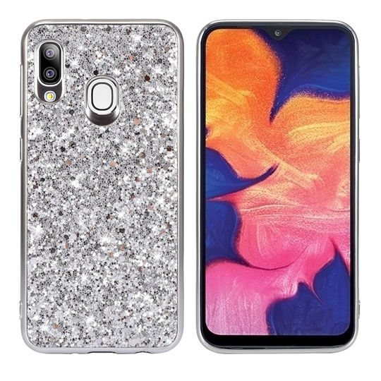 Glitter Samsung Galaxy A20e kuoret - Hopea