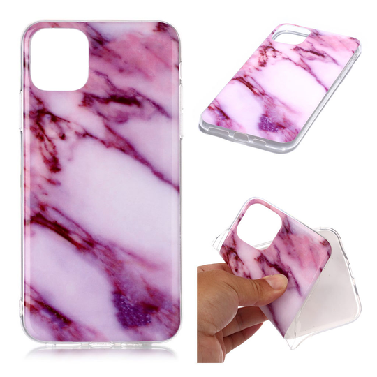Marble iPhone 11 Pro Max kuoret - Ruusu / violetti sävy marmori