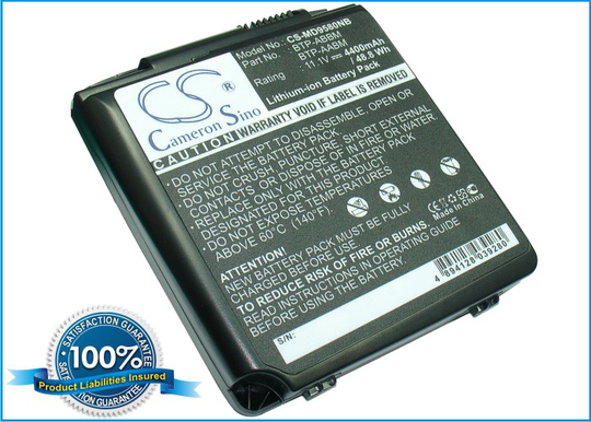 Medion MD95800 WIM2070 MD95453 MD95454 MD96340 akku 4400 mAh - Musta