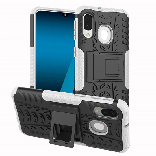 Samsung Galaxy A40 tyre hybrid case - White
