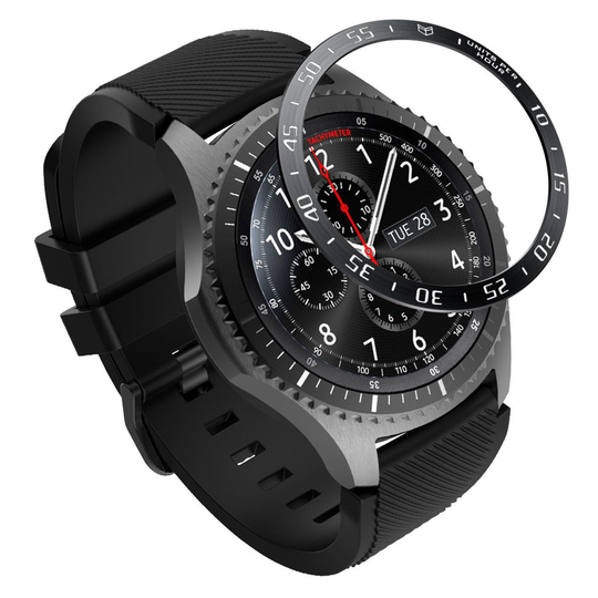 Samsung Gear S3 Frontier cool metal watch frame - Black / White