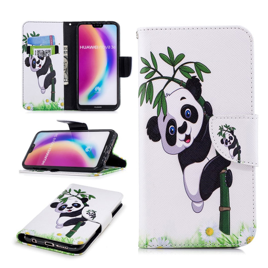 Huawei P20 Lite uniikki suojakotelo - Panda ja bambu