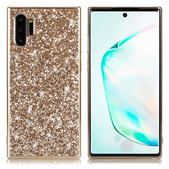 Glitter Samsung Galaxy Note 10 Pro kuoret - Kulta
