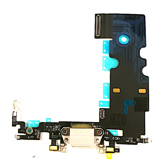 iPhone 8 Plus Latausportti flex-kaapeli + kuulokeliitäntä + mikrofoni - Harmaa