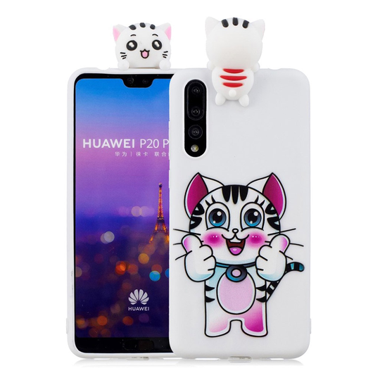 Huawei P20 Pro 3D Söpö Nukke Kuvio TPU Puhelin Kuori - Ihana tiikeri