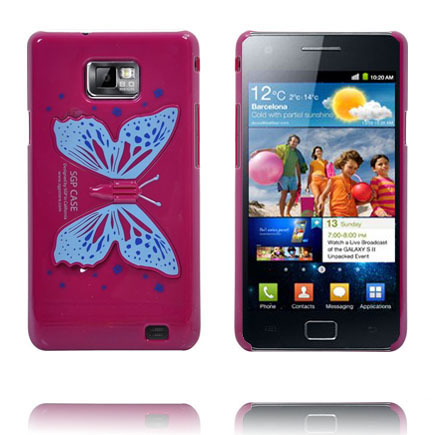 Perhose Siivet - Standillä (Kuuma Pinkki) Samsung Galaxy S2 Suojakuori