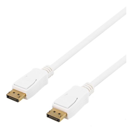DisplayPort-kaapeli, 2 M, 4K UHD, DP 1.2, Valkoinen
