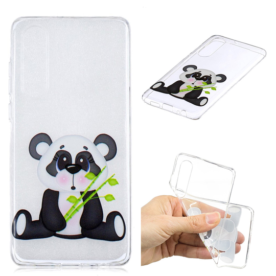 Huawei P30 printtikuosi pehmeä suojakotelo - Panda ja Bamboo