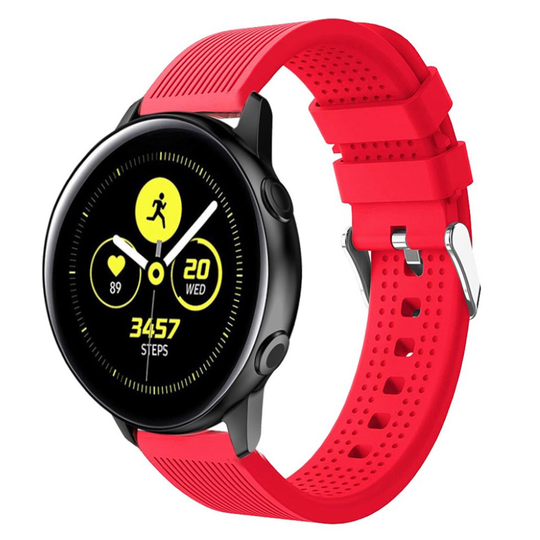 Samsung Galaxy Watch Active silikoni Kellon Ranneke - Punainen