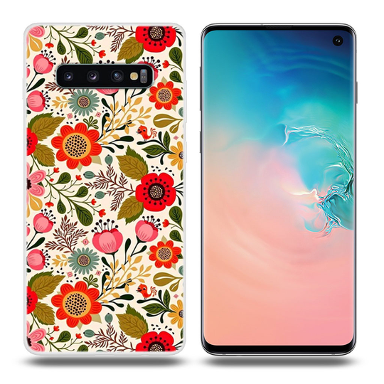 Samsung Galaxy S10 kuvioitu suojakotelo - Eloisat Kukat