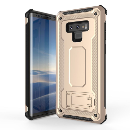 Samsung Galaxy Note9 Huippu Ohut Hybriidi Muovinen Takasuoja Kuori Jalkatuella - Kulta