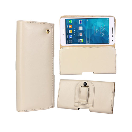 Gaarder Pouch Samsung Galaxy A3 Vyökotelo Aitoa Nahkaa - Beige