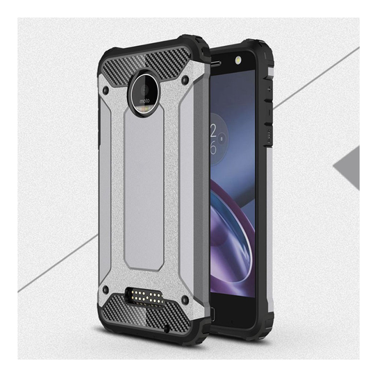 Motorola Moto Z Force Hybridi Muovikuori - Harmaa