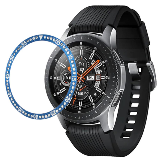 Samsung Galaxy Watch (46mm) rhinestone stainless steel bezel - Blue