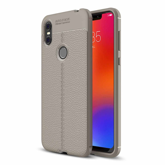 Motorola One Liitsihedelmä jyvä rakenne pintainen silikooni muovinen takasuoja kuori - Harmaa