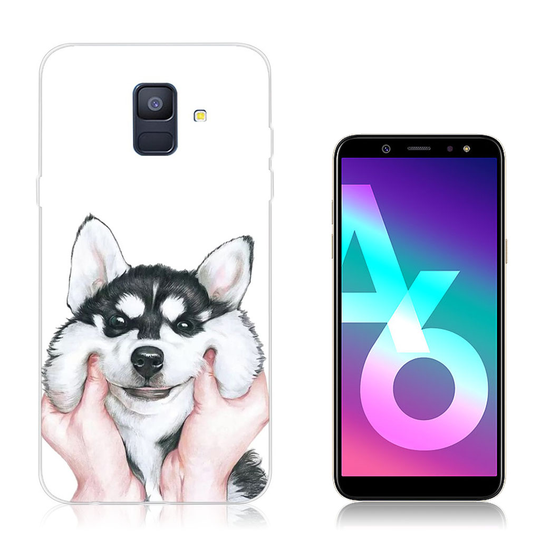 Samsung Galaxy A6 (2018) Muovinen Joustava Kuvallinen Takasuoja Kuori - Husky Koira