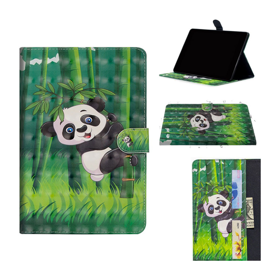 iPad Pro 11 inch (2018) timantti koristeltu kuviollinen synteetti nahkainen suojakotelo magneetti lukolla - Panda