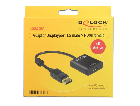This Adapter By Delock Enables The Connection Of An HDMI Monitor To The System Via A Free DisplayPor